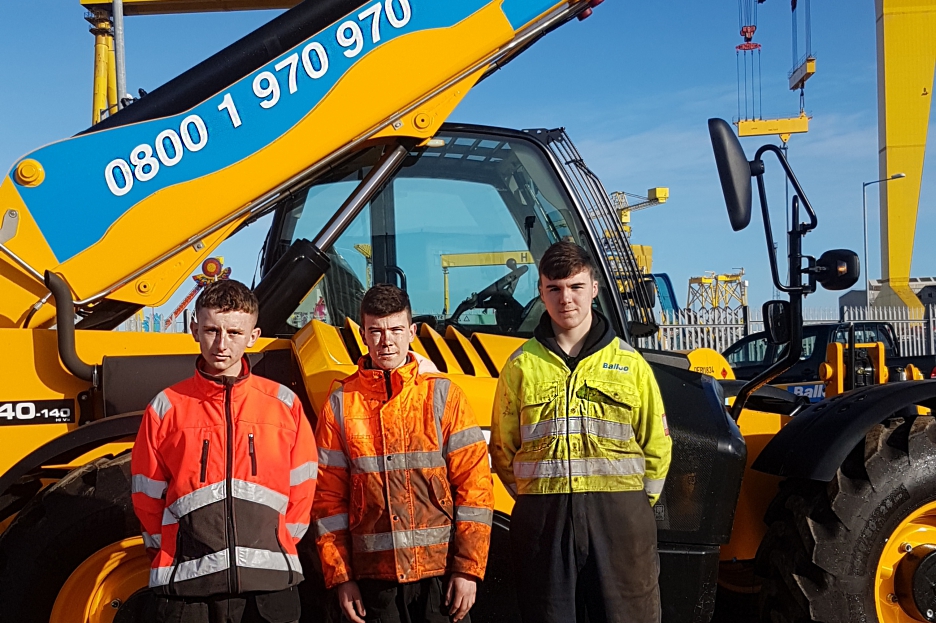 3 apprentices and jcb