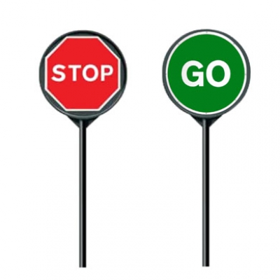 Manual Stop/Go Boards Hire