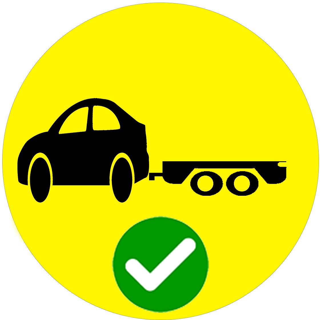 Car and trailer icon